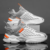 Men's Sports Spring Flying Woven Scale Mesh Breathable Sneakers